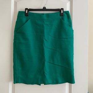 J. Crew green pencil skirt